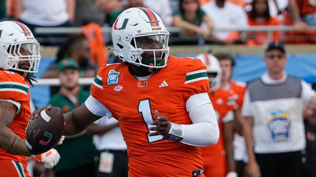 Miami's Cam Ward opts out of bowl game in 2nd half after setting TD record, ignites social media debate