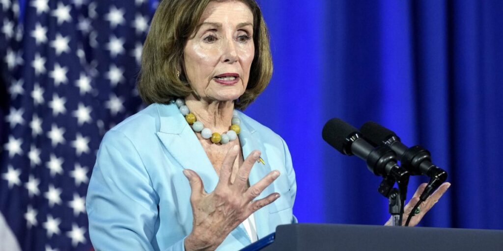 Nancy Pelosi has hip replacement surgery at a US military hospital in Germany after falling at Battle of the Bulge ceremony