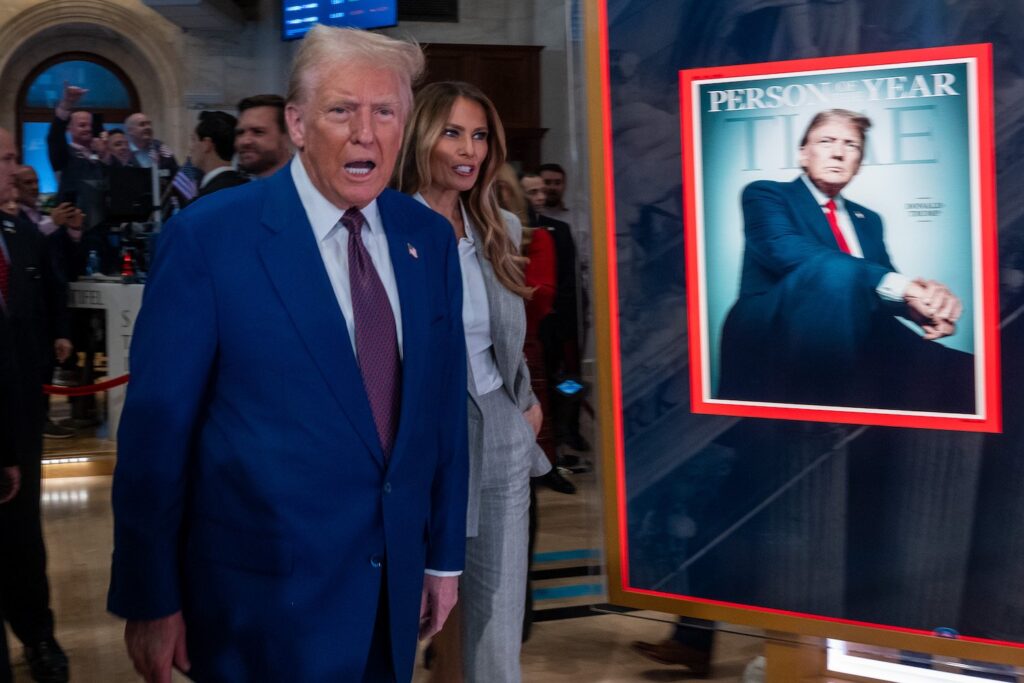 Donald Trump at the New York Stock Exchange