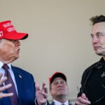 Elon Musk and Donald Trump at a SpaceX Launch