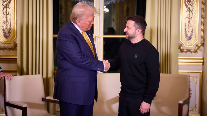 Donald Trump meets Ukraine president Volodymyr Zelenskyy