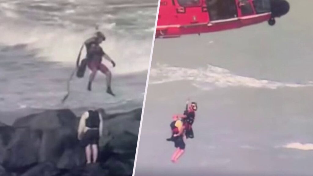 Missing Florida jet skier rescued from rocks off St. Lucie Inlet: video