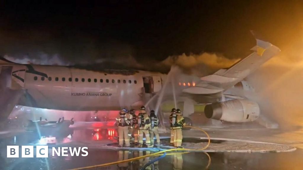 South Korea plane fire causes mass evacuation