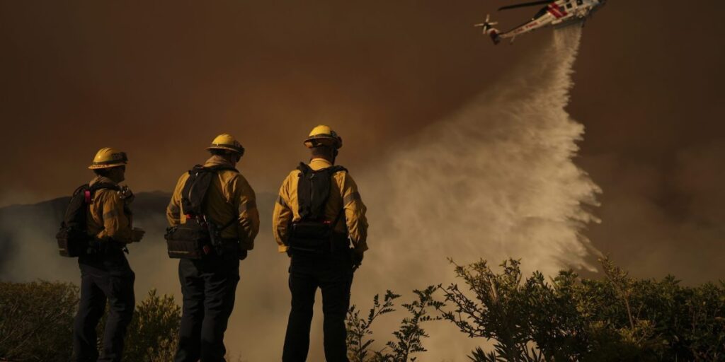 Trump is accusing California of sending too much water to the Pacific instead of to Los Angeles as he prepares to tour fire damage