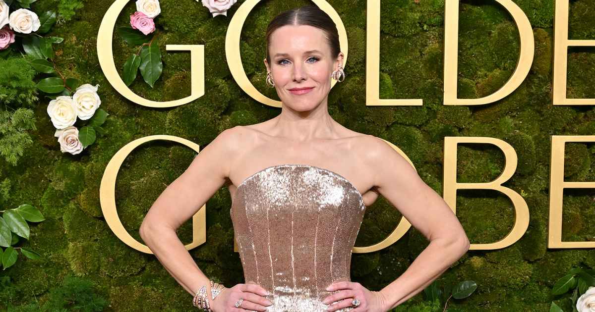 Kristen Bell Hilariously Tries to Sit in a Corset at the Golden Globes