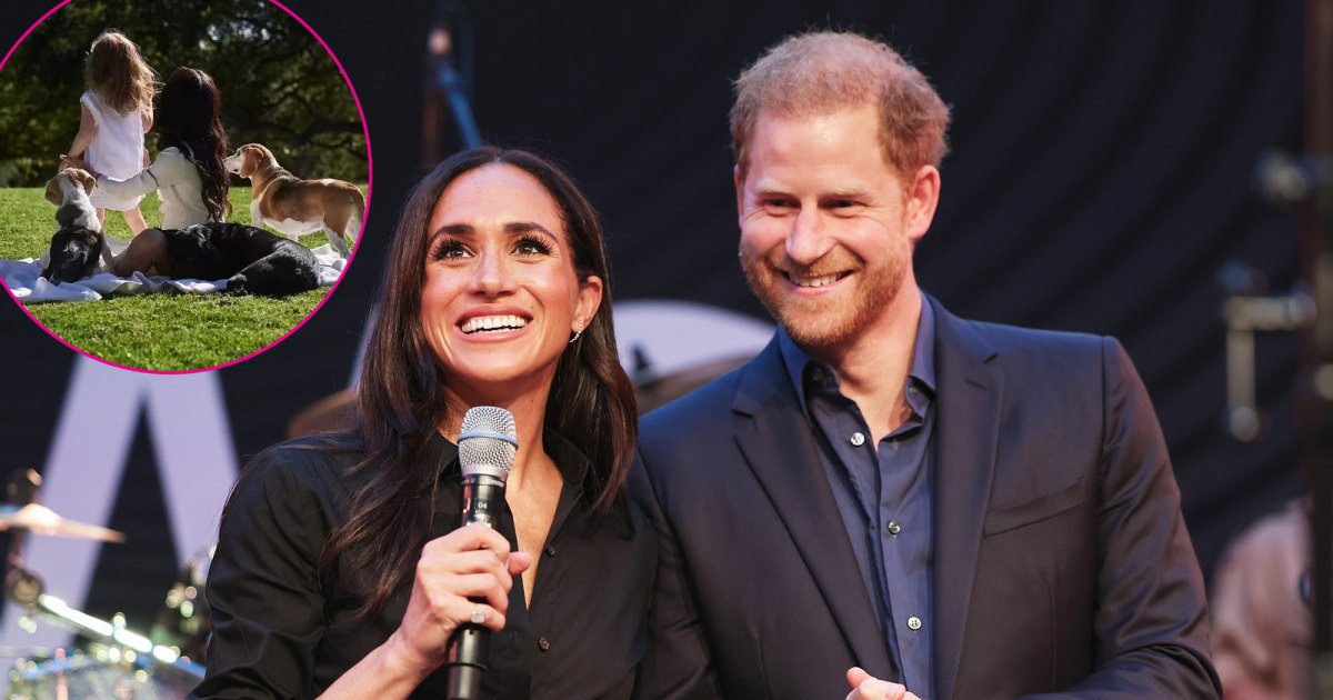 Meghan Markle's Kids Archie and Lili Play With Dogs in Throwback Pics