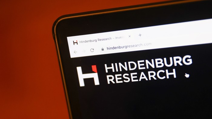 Hindenburg Research logo on a phone