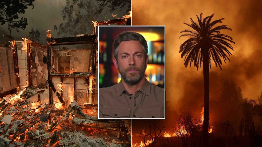 Zachary Levi blames 'incredibly poor' leadership for LA wildfires