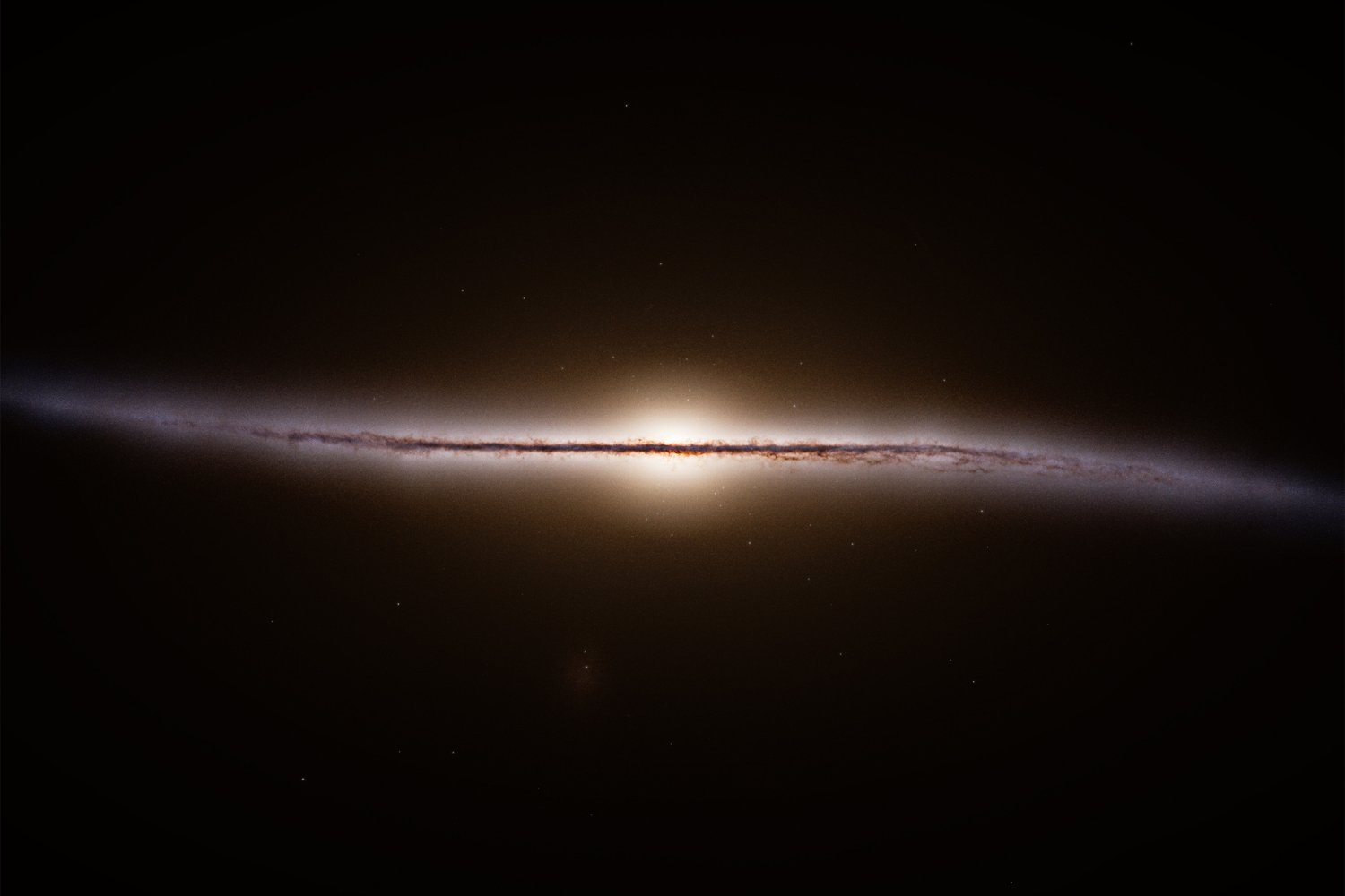 An artist's impression of the Milky Way, seen edge-on.