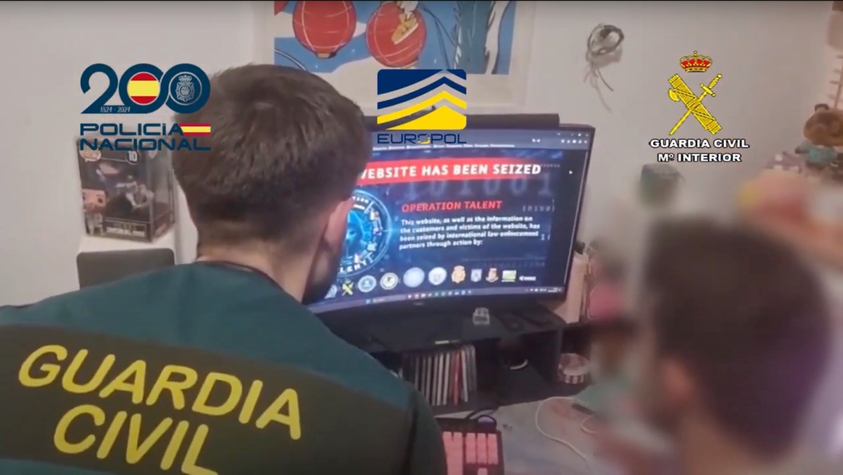 A screenshot of a video published by Europol, part of a law enforcement operation that took down two hacking forums, Cracked and Nulled.