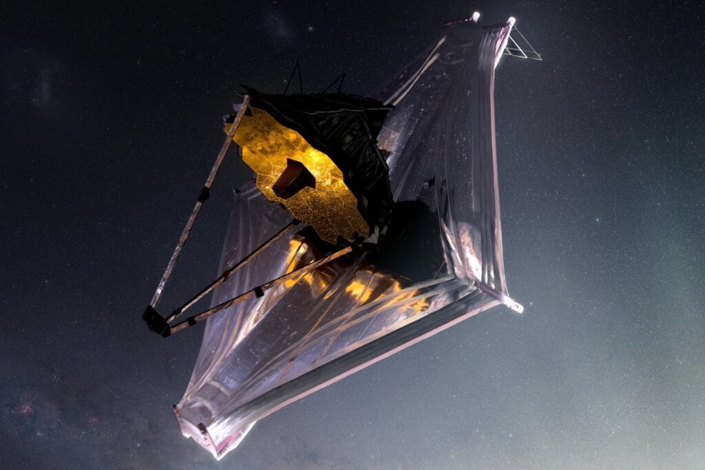 An artist's concept of the Webb Space Telescope.