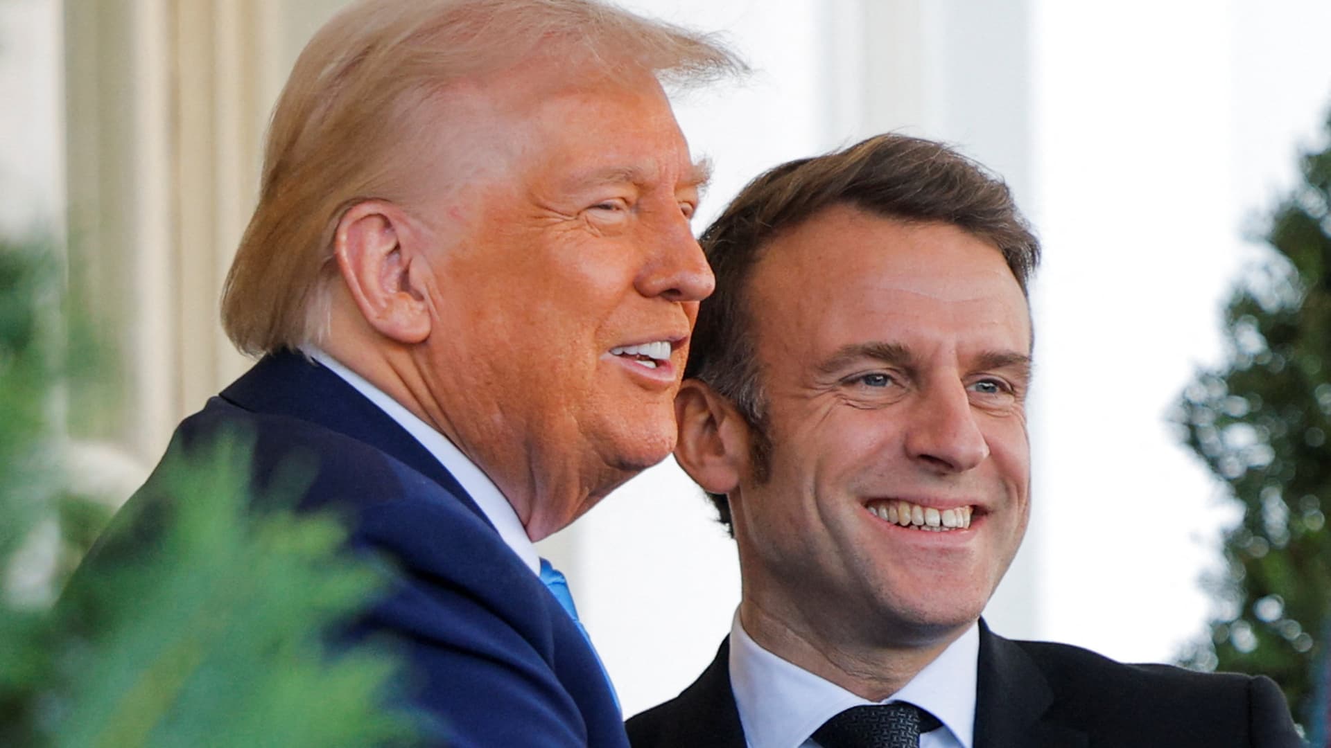 Trump, Emmanuel Macron hold press conference