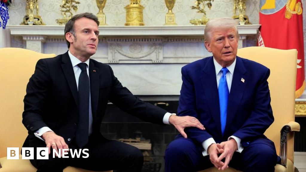 Macron fact-checks Trump over Ukraine funding