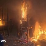 Protesters torch ex-Bangladesh PM's home