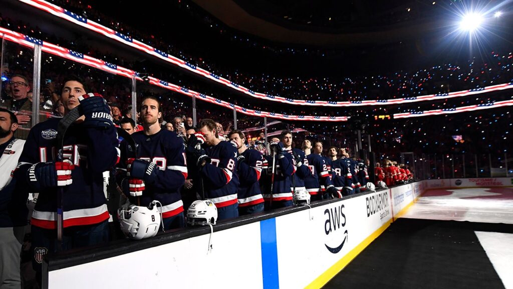 4 Nations Face-Off: Americans proudly belt out 'The Star-Spangled Banner'