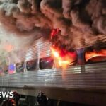 Passenger train engulfed by flames in Pennsylvania