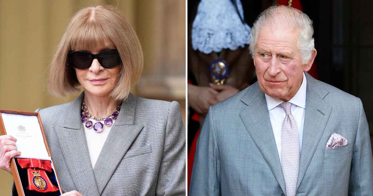 Anna Wintour Removes Sunglasses to Receive Honor From King Charles