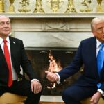 Benjamin Netanyahu in the Oval Office with Trump