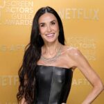 Demi Moore Is Impossibly Edgy in Leather at 2025 SAG Awards