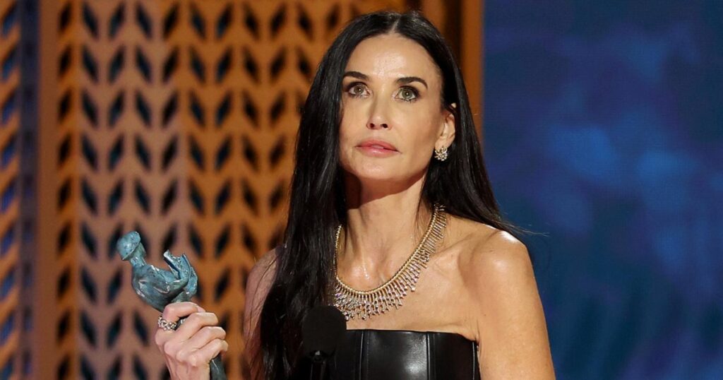 Demi Moore Gets Emotional Winning Best Actress at 2025 SAG Awards