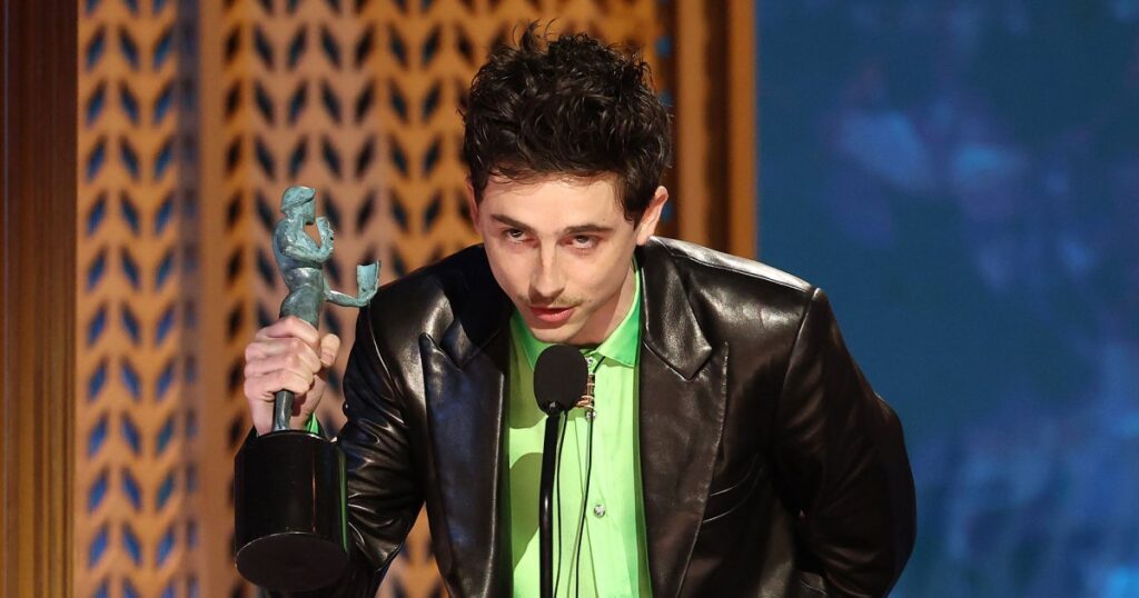 Timothee Chalamet Says He Wants to Be the Greatest in SAG Awards Speech