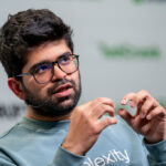 Aravind Srinivas, co-founder and chief executive officer of Perplexity, during TechCrunch Disrupt in San Francisco, California, US, on Wednesday, Oct. 30, 2024.