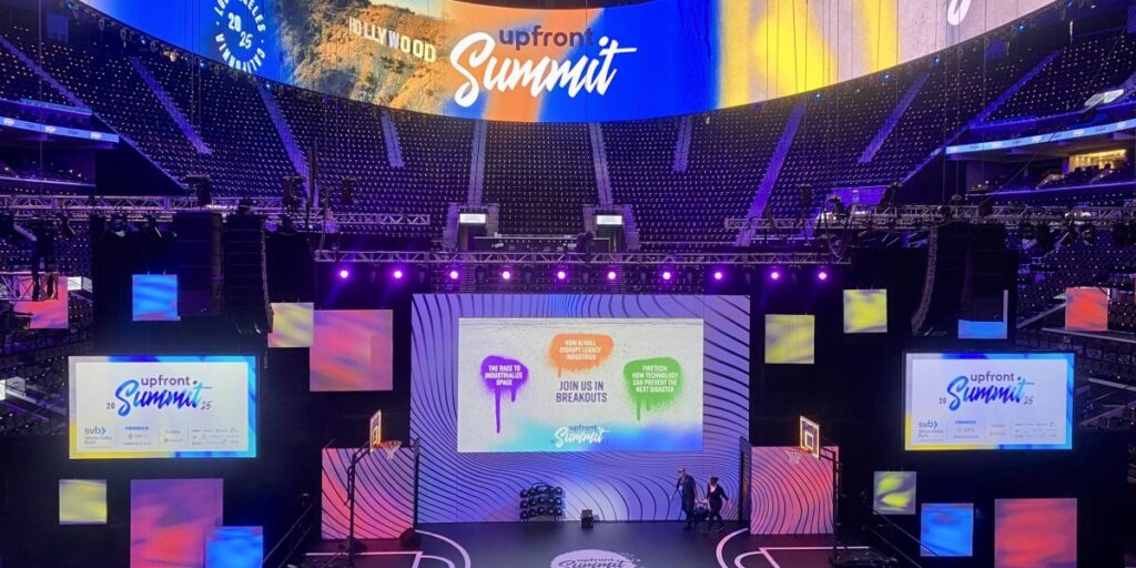 The Upfront Summit, less than two months after the fires, draws tech’s elite to Los Angeles