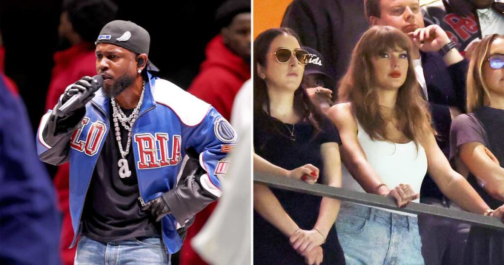 Denim Won the Super Bowl: Kendrick Lamar and Taylor Swift’s Looks