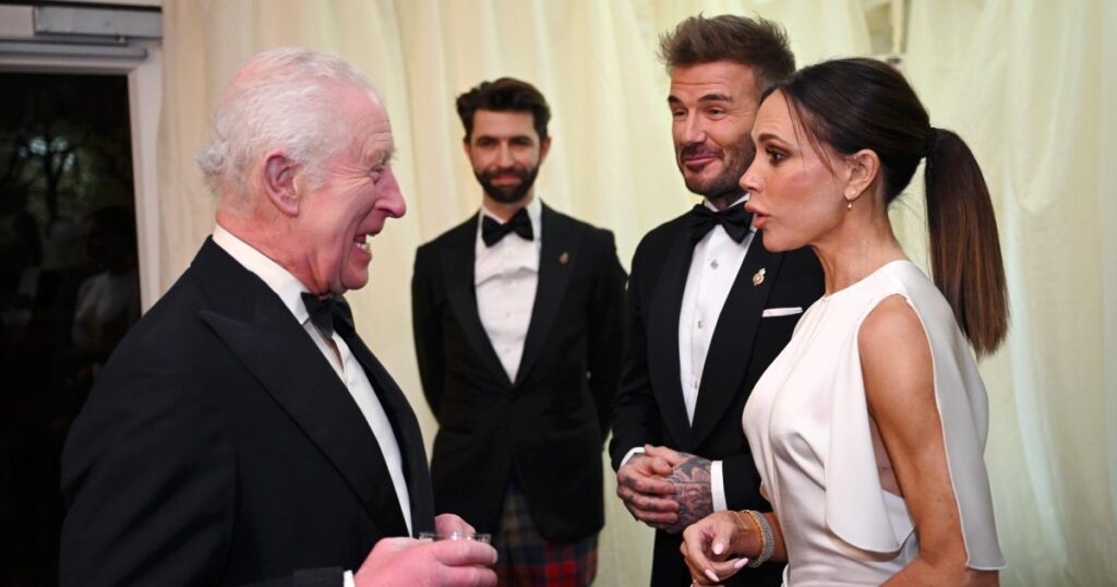 King Charles and Queen Camilla Dine With Stanley Tucci, Beckhams, More