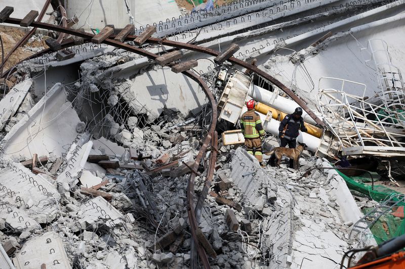 At least two dead at South Korea construction site collapse, fire agency says