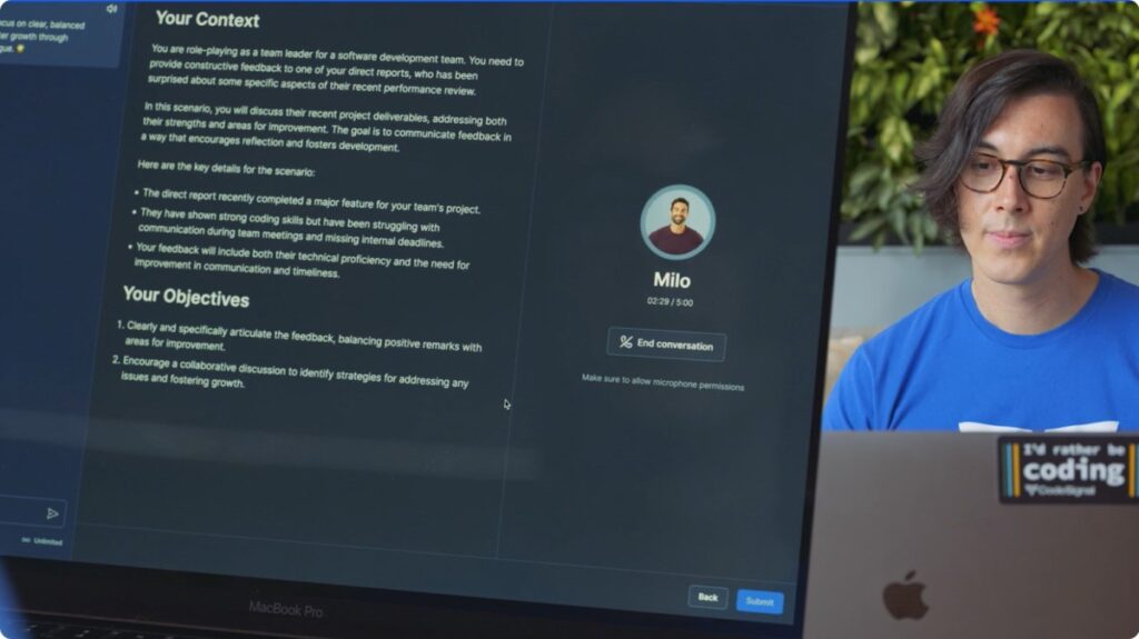 CodeSignal wants you to practice soft skills with its AI-powered guide