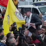 Released Palestinian prisoners greeted in Ramallah