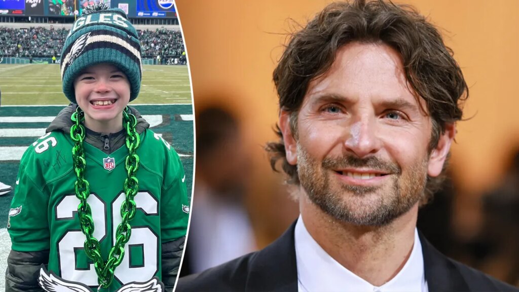 Young Philadelphia Eagles fan reacts to Super Bowl surprise from Bradley Cooper