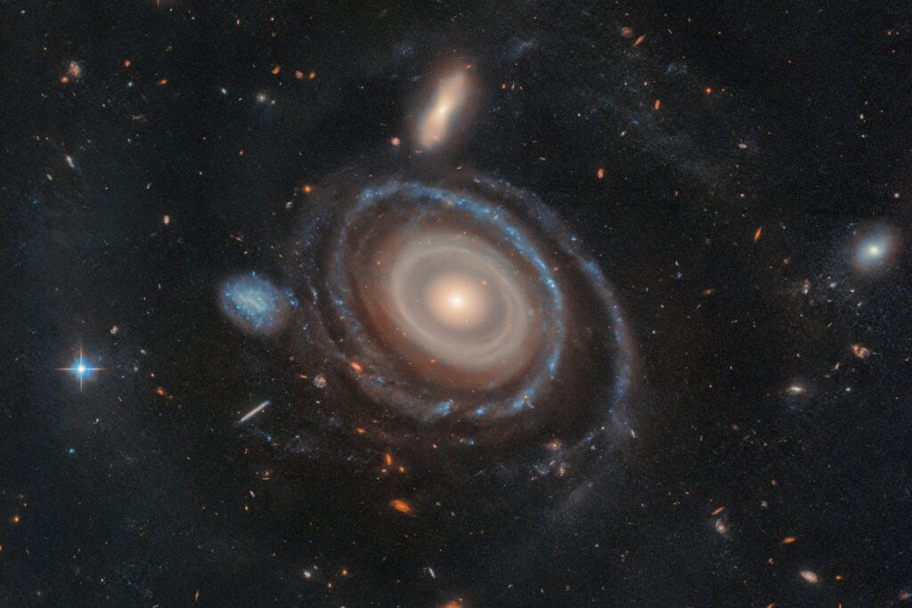 A view of LEDA 1313424, the Bullseye Galaxy, by Hubble.