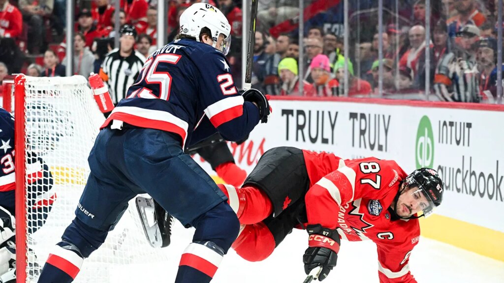 Team USA's Charlie McAvoy played hurt in their win over Canada