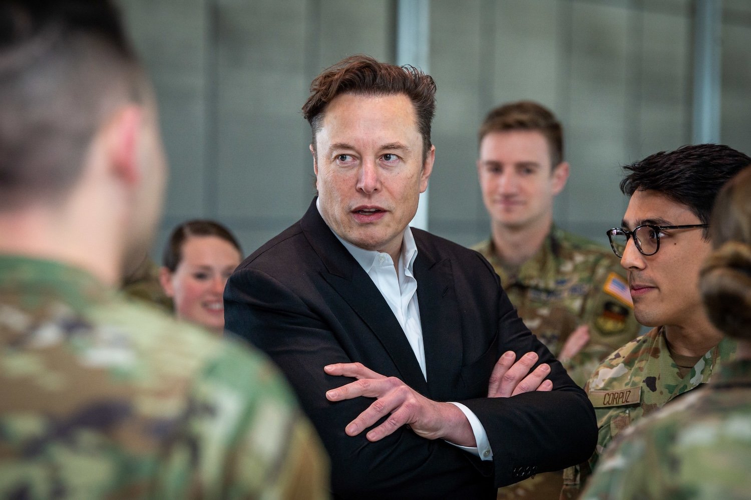 Elon Musk meets with U.S. Air Force Academy Cadets in Colorado Springs, Colorado on April 7, 2022