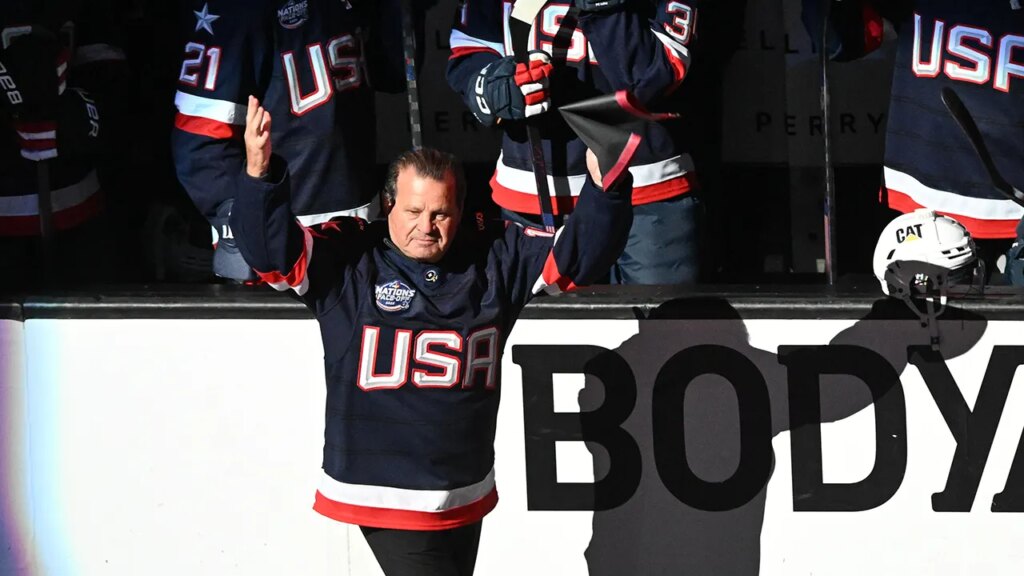 4 Nations Face-Off: Mike Eruzione takes ice in Johnny Gaudreau USA jersey