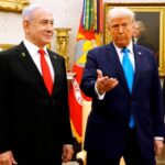 Israeli Prime Minister Benjamin Netanyahu, left, is the first foreign leader to visit President Donald Trump in the White House