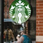 Starbucks’ logo at a coffee shop in New York