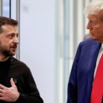 Ukraine’s President Volodymyr Zelenskyy met then Republican presidential nominee and former US President Donald Trump at Trump Tower in New York on September 27, 2024