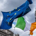 An EU and Irish flag