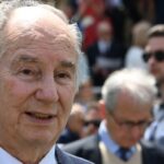 Prince Karim at the 170th Prix de Diane horse race in June 2019 in Paris