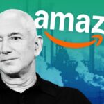 A montage of the Amazon logo and Jeff Bezos