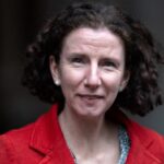 Anneliese Dodds is seen arriving at a weekly Cabinet meeting at 10 Downing Street