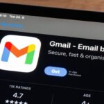 App store with Gmail e-mail mobile app