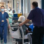 An NHS hospital ward in London