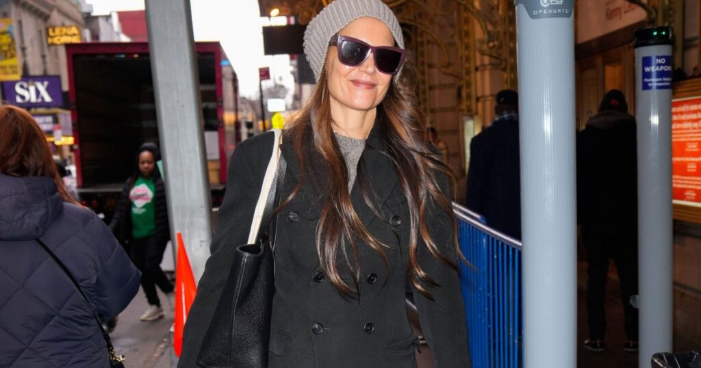 Shop a Lookalike for Katie Holmes' Black Wool Trench Coat