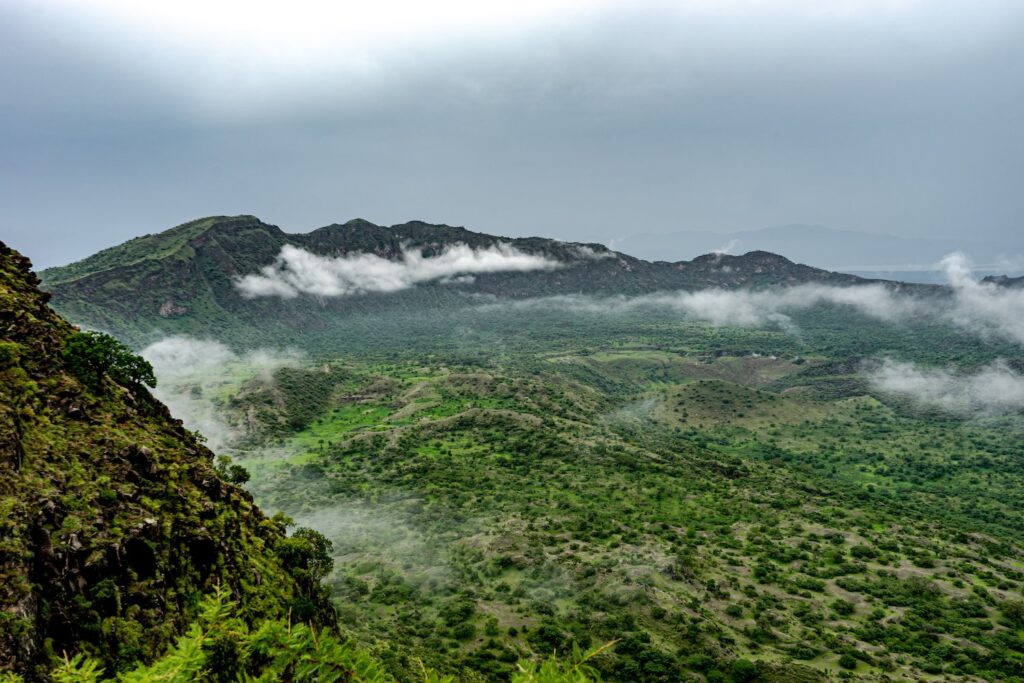 Ethiopia's Mount Fentale can be seen in this image.