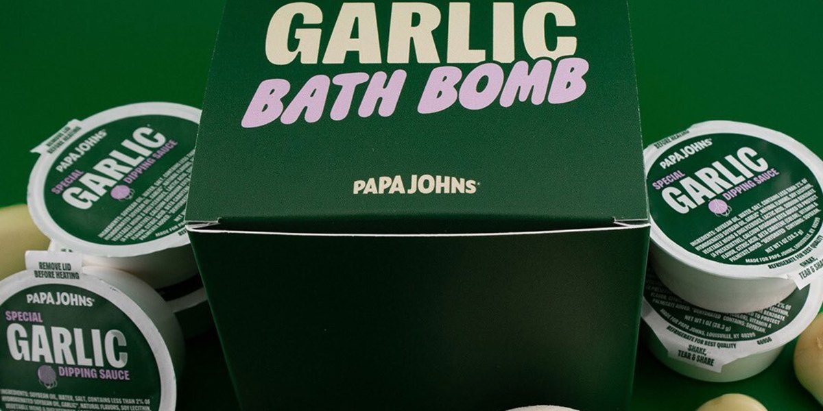 Papa John's rolls out garlic bath bombs