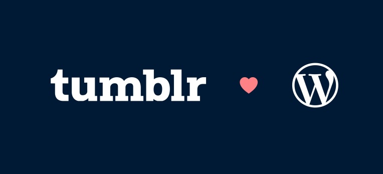 Tumblr and WordPress logos